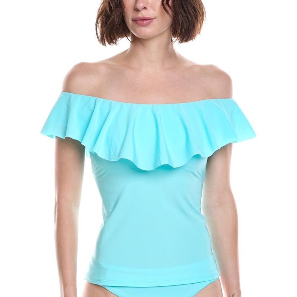 Trina Turk Womens  Monaco Ruffle Tankini Top